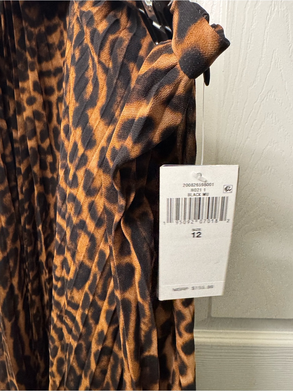 NWT- Lauren Ralph Leopard Print Pleated Midi Skirt- Size 12 - Picture 4 of 5